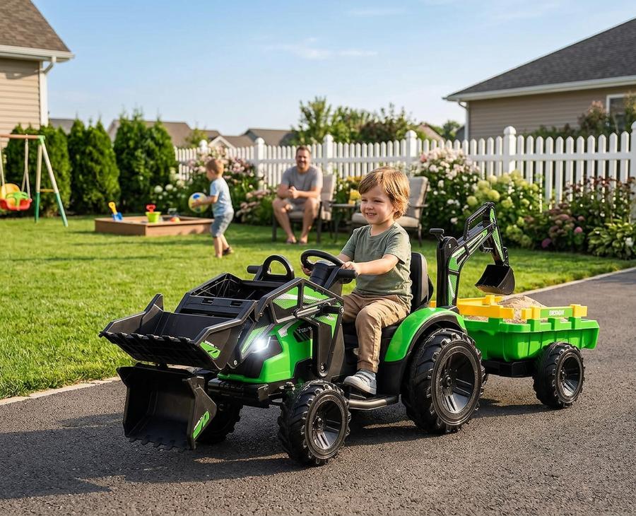 Hetoy 24V 3-in-1 Ride-On Tractor
